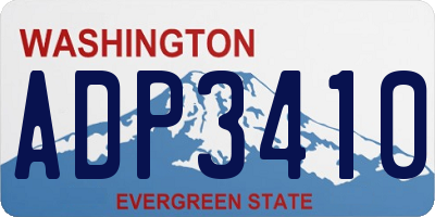 WA license plate ADP3410