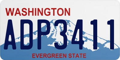 WA license plate ADP3411