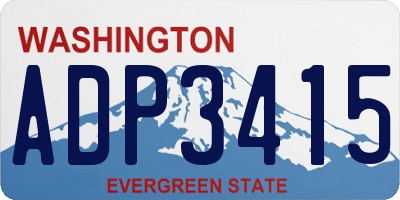 WA license plate ADP3415