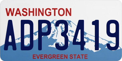 WA license plate ADP3419