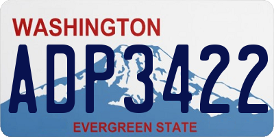 WA license plate ADP3422