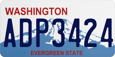 WA license plate ADP3424
