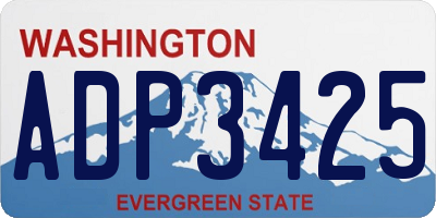 WA license plate ADP3425
