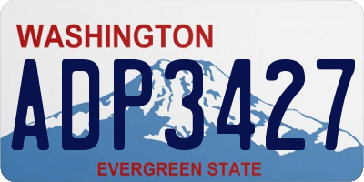 WA license plate ADP3427
