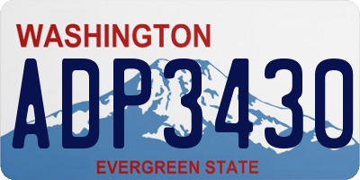 WA license plate ADP3430