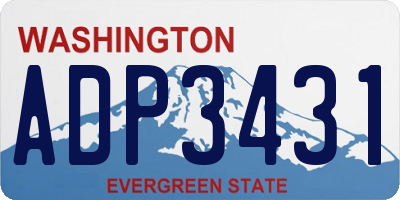 WA license plate ADP3431