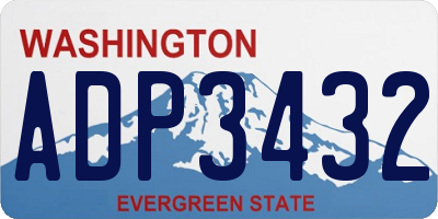 WA license plate ADP3432