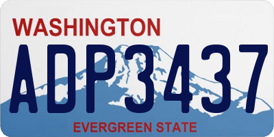 WA license plate ADP3437