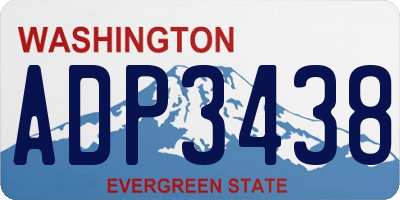 WA license plate ADP3438