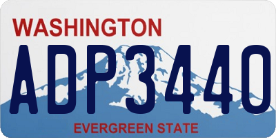 WA license plate ADP3440