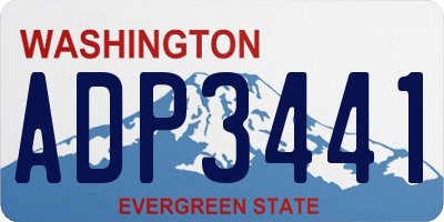 WA license plate ADP3441