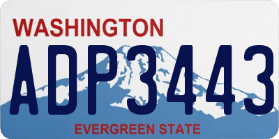 WA license plate ADP3443