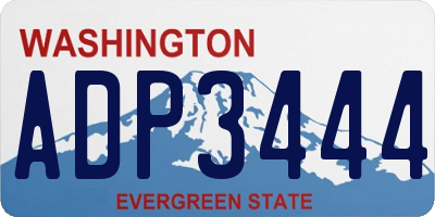 WA license plate ADP3444