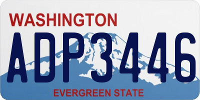 WA license plate ADP3446