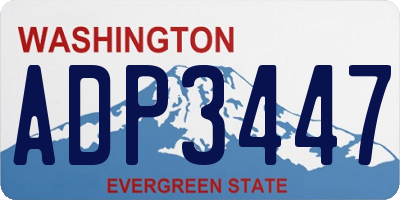 WA license plate ADP3447