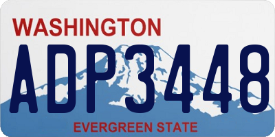 WA license plate ADP3448