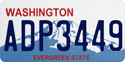 WA license plate ADP3449