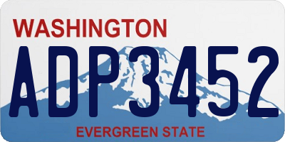 WA license plate ADP3452