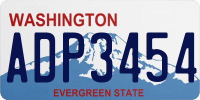 WA license plate ADP3454