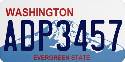 WA license plate ADP3457