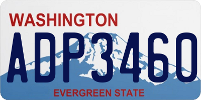 WA license plate ADP3460