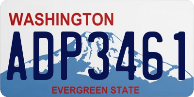 WA license plate ADP3461