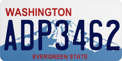 WA license plate ADP3462