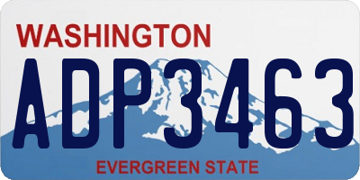 WA license plate ADP3463
