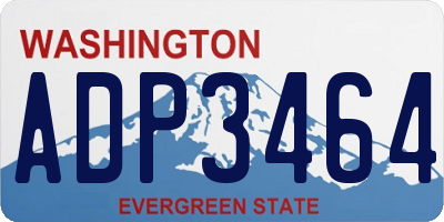 WA license plate ADP3464