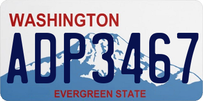 WA license plate ADP3467