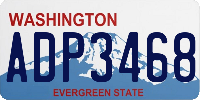 WA license plate ADP3468