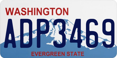 WA license plate ADP3469