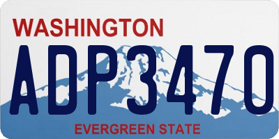 WA license plate ADP3470