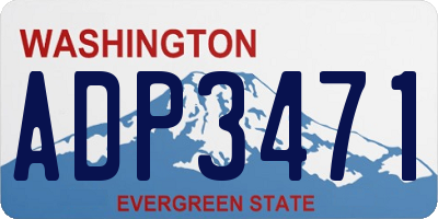 WA license plate ADP3471