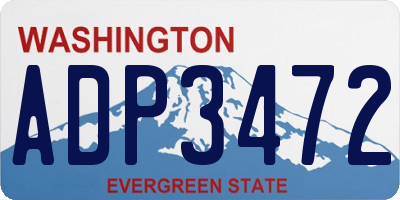WA license plate ADP3472