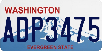 WA license plate ADP3475