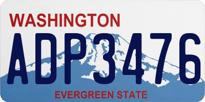 WA license plate ADP3476