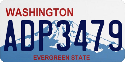 WA license plate ADP3479