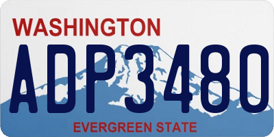WA license plate ADP3480