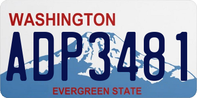 WA license plate ADP3481