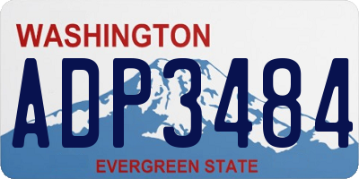 WA license plate ADP3484