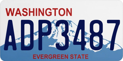 WA license plate ADP3487