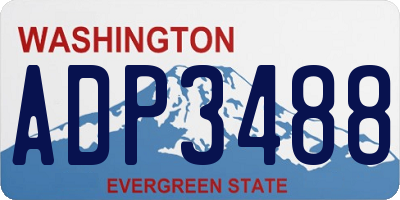 WA license plate ADP3488