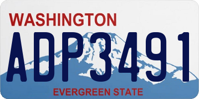 WA license plate ADP3491