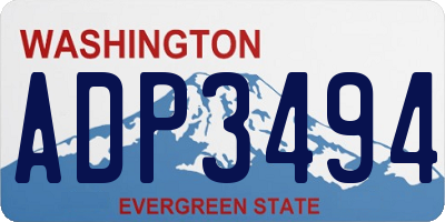 WA license plate ADP3494