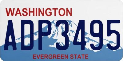WA license plate ADP3495