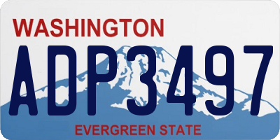 WA license plate ADP3497