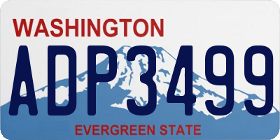 WA license plate ADP3499
