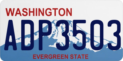WA license plate ADP3503