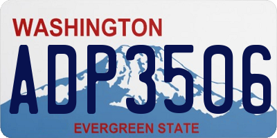 WA license plate ADP3506